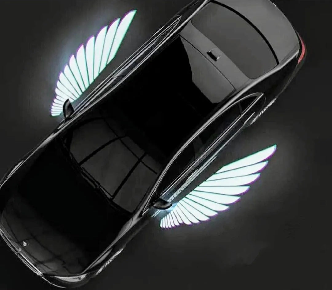 2 PCS Wings LED Welcome Lights for Bike & Car Rearview Mirror Stylish Turn Signal Lights